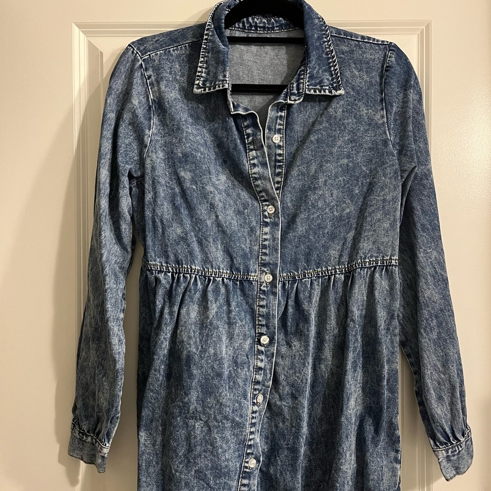 Peplum Denim Top